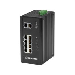 Black Box Industrial (8) 10/100/1000 PoE + (2) Gigabit Ethernet Switch